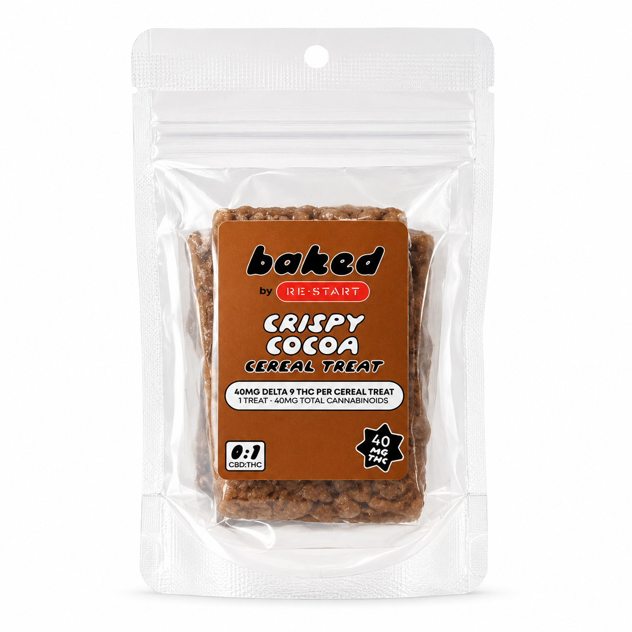 THC Crispy Cocoa Cereal Treat / 40MG